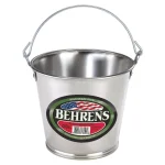 Behrens 2 Qt. Galvanized Steel Pail, Silver Round Metal Bucket thumbnail 1