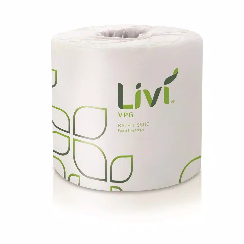 Unbranded LIVI VPG 2-Ply White Bath Tissue, 96 Rolls per Pack