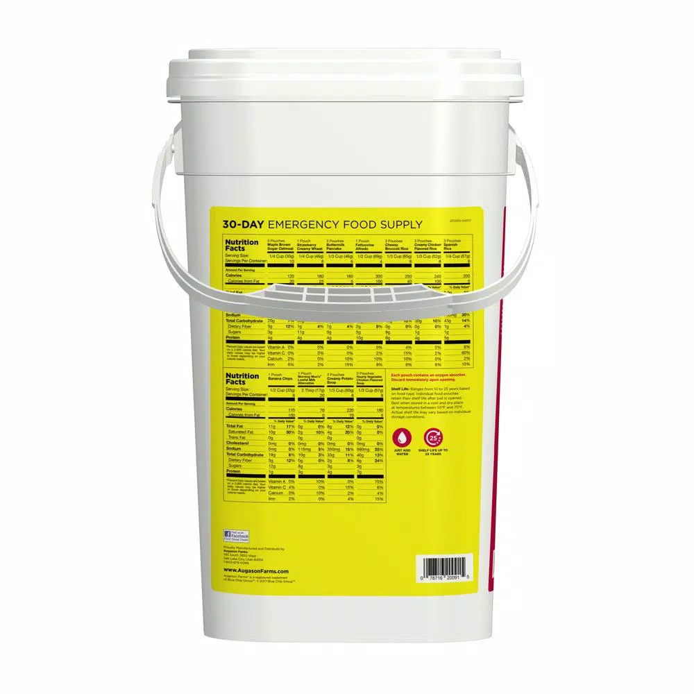 Augason Farms Deluxe 30-Day Emergency Food Supply - 5-Gallon Survival Food Kit