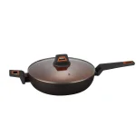 AMERCOOK 12 in. Volcano Stone Nonstick Wok Pan, Forged Aluminum, Induction Compatible thumbnail 5