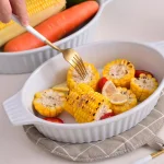MALACASA 4-Piece White Oval Porcelain Bakeware Set, Ceramic Baking Dish Set for Oven and Microwave thumbnail 7