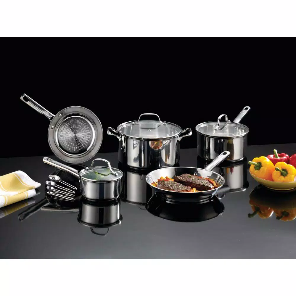 T-fal Performa Pro 12-Piece Stainless Steel Nonstick Cookware Set with Techno Release