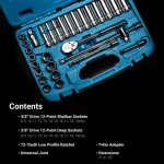 Capri Tools 29-Piece 3/8 in. Drive Metric 12-Point Socket Set with 72-Tooth Ratchet thumbnail 7
