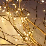 LUMABASE 100 LED Warm White Micro Dot Fairy String Lights, Multi-Strand Copper Wire, Battery Operated (Set of 2) thumbnail 5