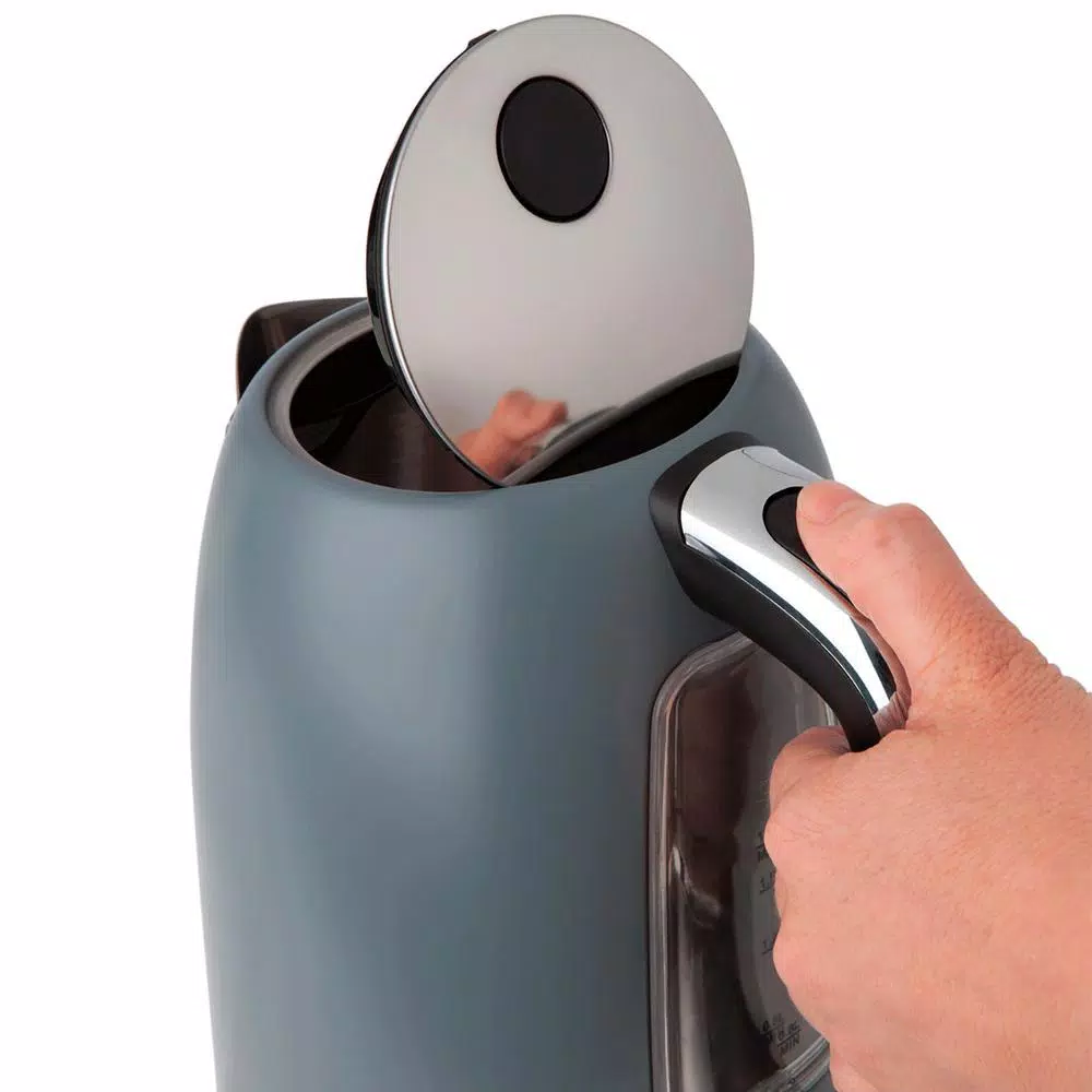 Haden Perth 1.7L Electric Kettle, 7-Cup Stainless Steel with Auto Shut-Off and Boil-Dry Protection, Grey