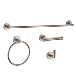 Design House Graz 4-Piece Bathroom Hardware Accessory Kit, Satin Nickel thumbnail 1