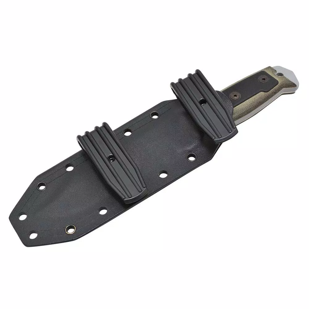 Camillus SKOL 5 in. 1095 High Carbon Steel Fixed Blade Knife with Gut Hook and Micarta Handle