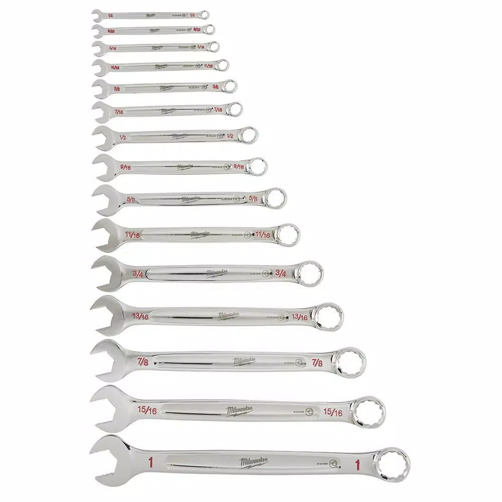 Milwaukee 15-Piece SAE Combination Wrench Set