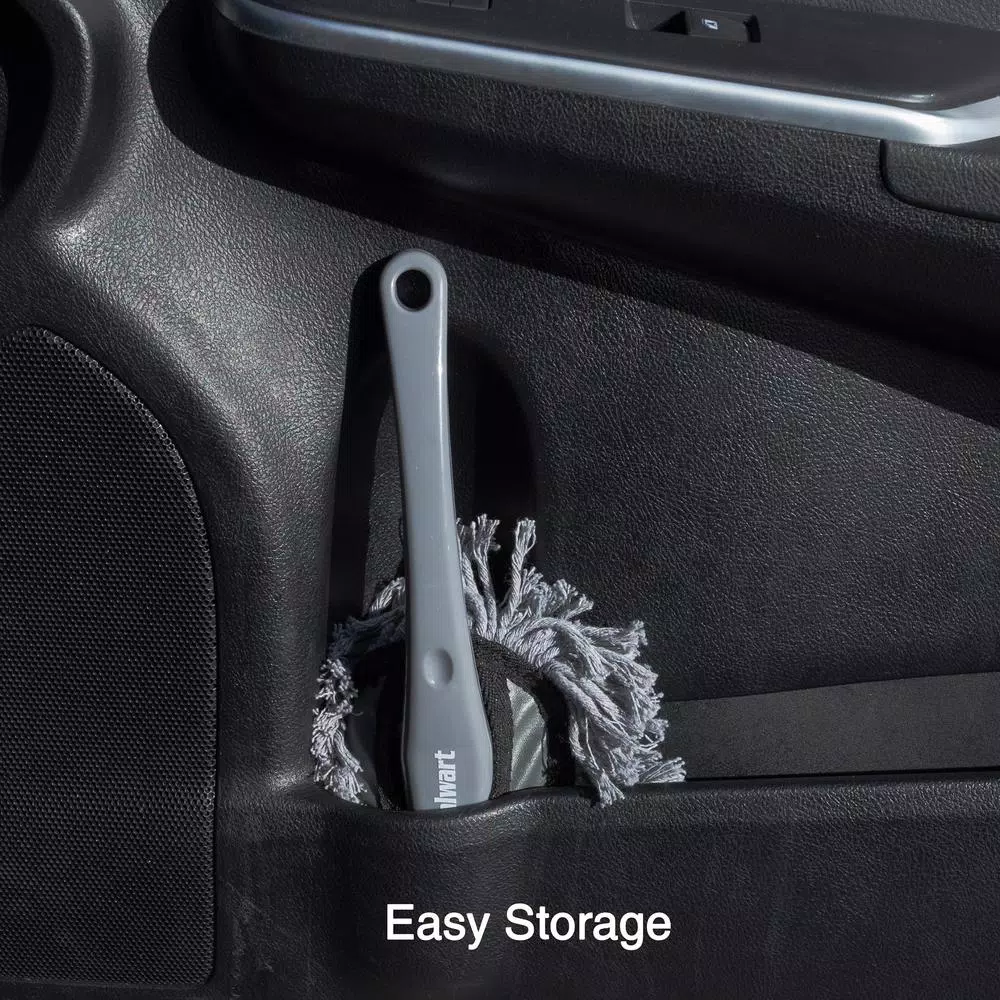 Stalwart Gray Car Duster 2-Pack - Soft Cotton Yarn Interior & Exterior Cleaner