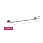 Delta Lyndall 24 in. Towel Bar, Brushed Nickel thumbnail 7
