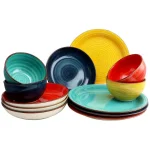 Gibson Home Color Speckle 12-Piece Stoneware Dinnerware Set, Service for 4 thumbnail 2
