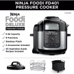 Ninja Foodi Deluxe 8 qt. Electric Pressure Cooker and Air Fryer, Stainless Steel thumbnail 3