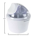Classic Cuisine 1 Qt. Ice Cream Maker and Frozen Yogurt Machine, White thumbnail 2