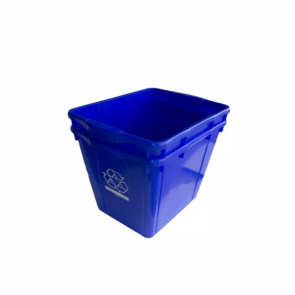 Enviro World 15 Gallon Recycling Bins, Blue, 2-Pack