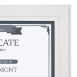 DesignOvation Kieva 8.5 x 11 in. White Solid Wood Picture Frame Set, Set of 6 thumbnail 4