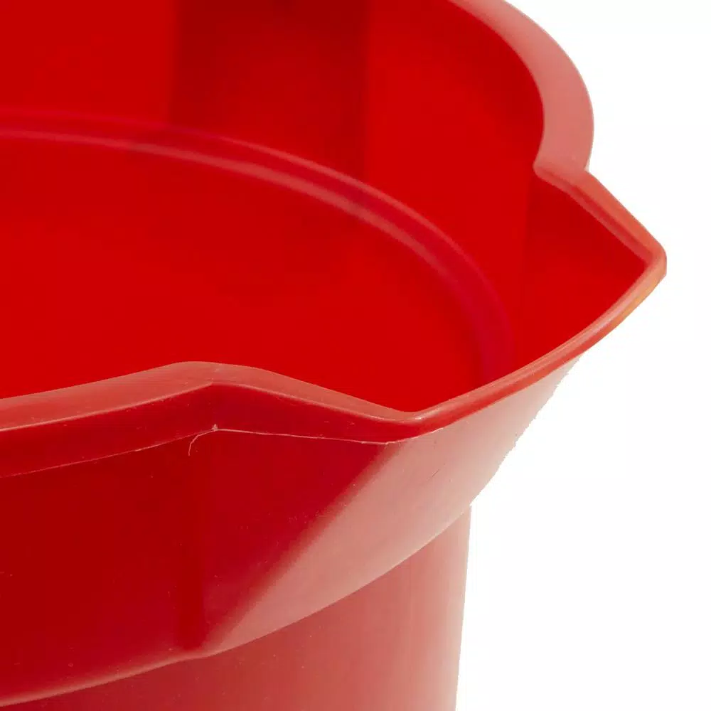 TAFCO PRODUCTS Tafco 3.5 Gal. Red Round Utility ECO Bucket, 14 Qt. Heavy-Duty Commercial Grade, Made from 100% Recycled Water Bottles