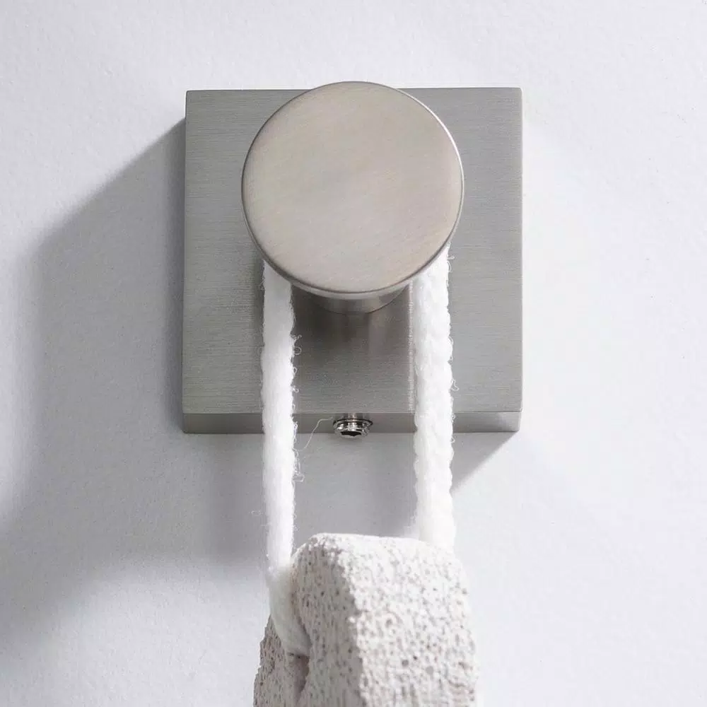 KRAUS Ventus Bathroom Robe and Towel Hook, Brushed Nickel