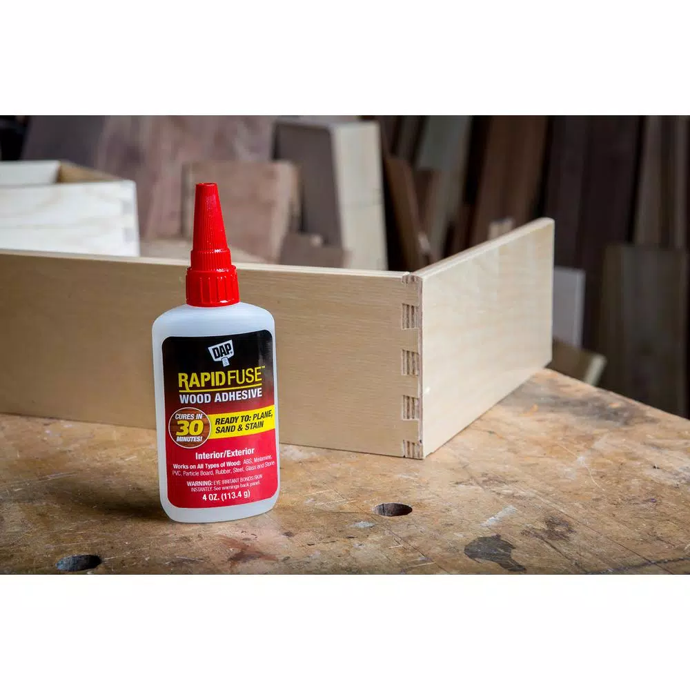DAP RapidFuse Fast Curing Wood Adhesive, Clear, 4 oz. (6-Pack)