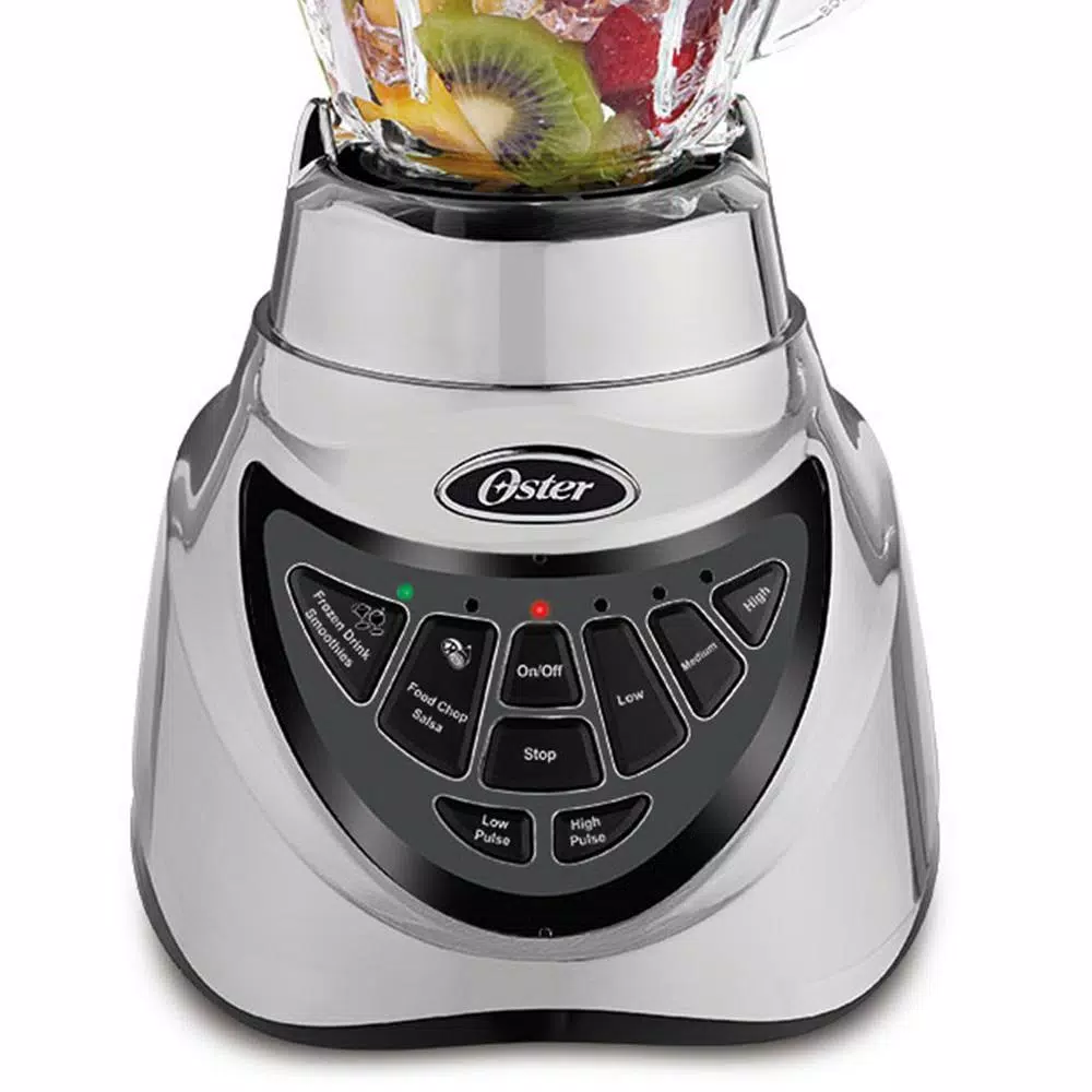 Oster Pro 500 900W 7-Speed Blender with 48 oz. Glass Jar, Brushed Nickel