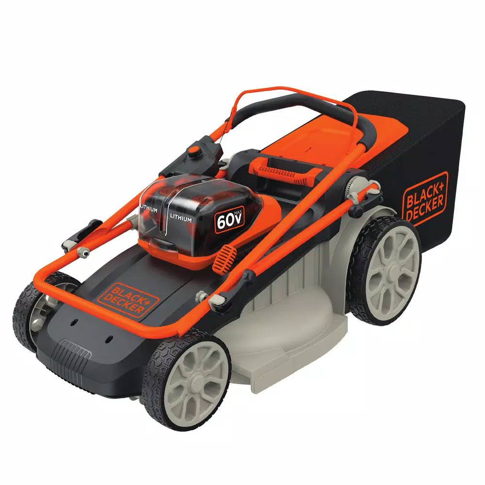 BLACK+DECKER 60V MAX Cordless 20 in. Walk Behind Push Lawn Mower with (2) 2.5 Ah Batteries and Charger