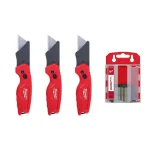 Milwaukee FASTBACK Compact Folding Utility Knife Set with 50-Pack General Purpose Blades thumbnail 1