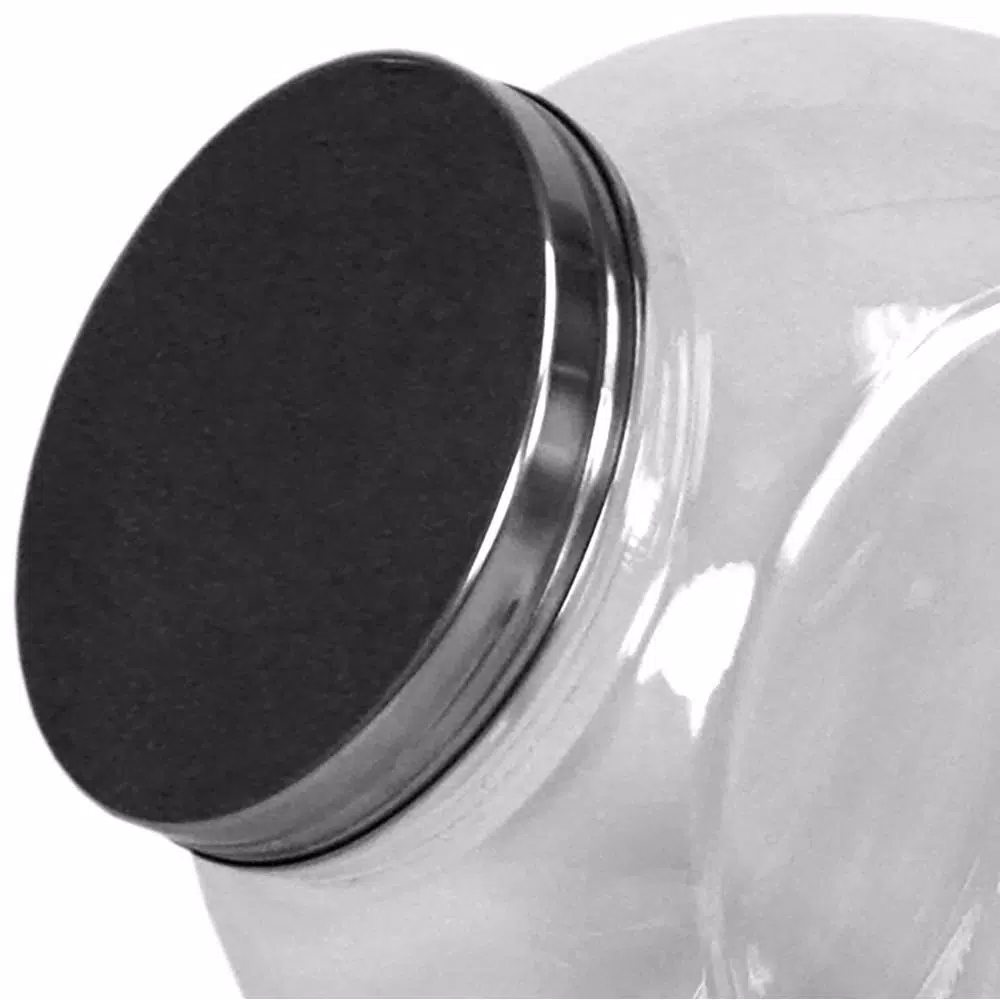 Unbranded 141 oz. Large Clear Glass Candy Jar with Stainless Steel Lid