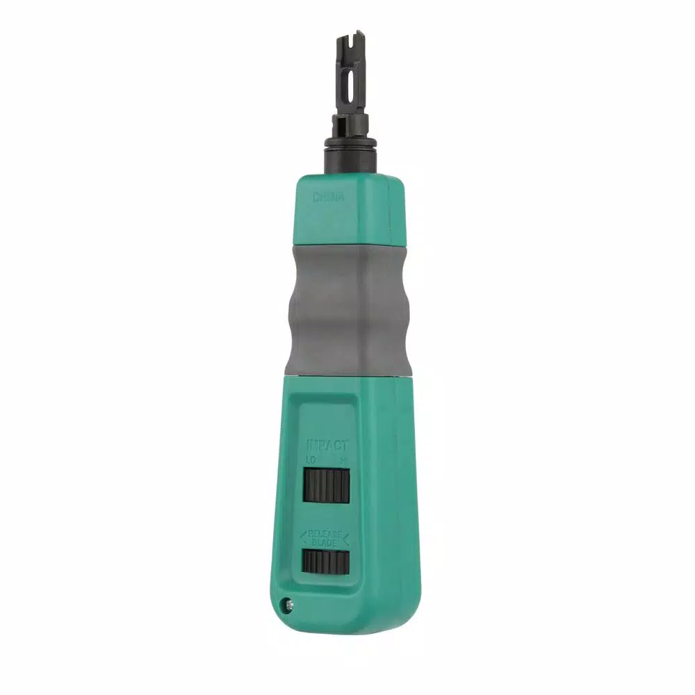 Commercial Electric Ratchet Modular Plug Crimper and Impact Punch Down Tool Set