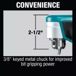 Makita 12V MAX CXT Lithium-Ion Cordless 3/8 in. Right Angle Drill Kit (2.0 Ah) thumbnail 6