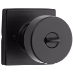 Kwikset Pismo Square Matte Black Keyed Entry Door Knob with SmartKey Security thumbnail 2