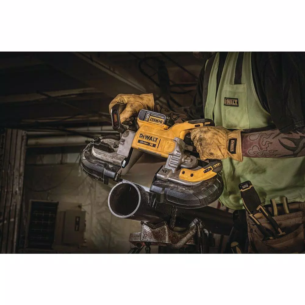 DEWALT 20V MAX Cordless Brushless 5 in. Portable Band Saw Kit with (2) 5.0 Ah Batteries & Charger