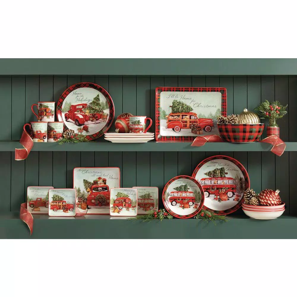 Certified International Home For Christmas Serving Bowl - Susan Winget Earthenware