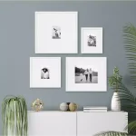 DesignOvation Gallery 17 x 17 in. White Wood Picture Frame, Matted to 4 x 6 in. thumbnail 6