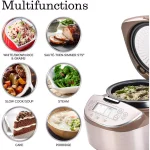 Aroma Professional 4 Qt. Champagne Electric Multi-Cooker with Ceramic Pot and Turbo Convection thumbnail 4