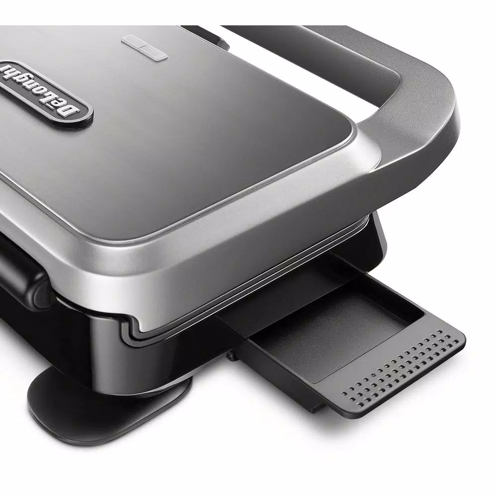 DeLonghi De'Longhi Livenza Compact 3-in-1 Indoor Grill, Sandwich Maker & Waffle Maker, 50 sq. in., Stainless Steel