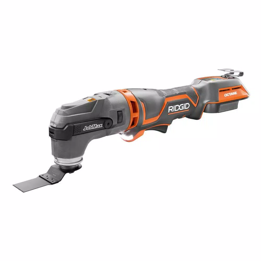 RIDGID 18V OCTANE Brushless JobMax Multi-Tool Kit with 14-Piece Oscillating Blade Accessory Set