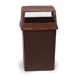 Rubbermaid Commercial Products Glutton 56 Gallon Brown Trash Can Hooded Dome Top Lid thumbnail 2