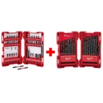 Milwaukee Shockwave Impact Duty Driver Bit Set (40-Pc) & Thunderbolt Black Oxide Drill Bit Set (29-Pc) 69-Piece Combo thumbnail 1