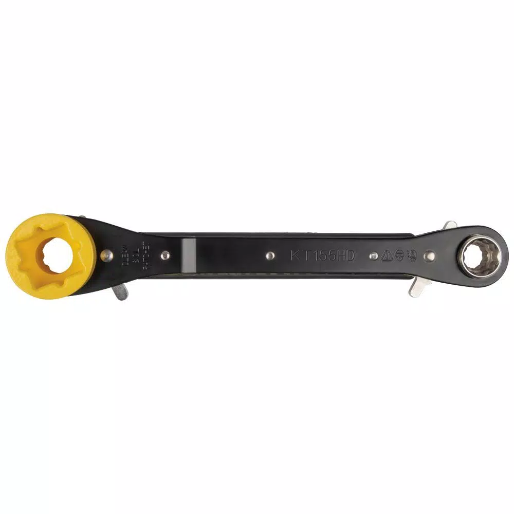 Klein Tools Heavy-Duty 6-in-1 Ratcheting Lineman's Wrench