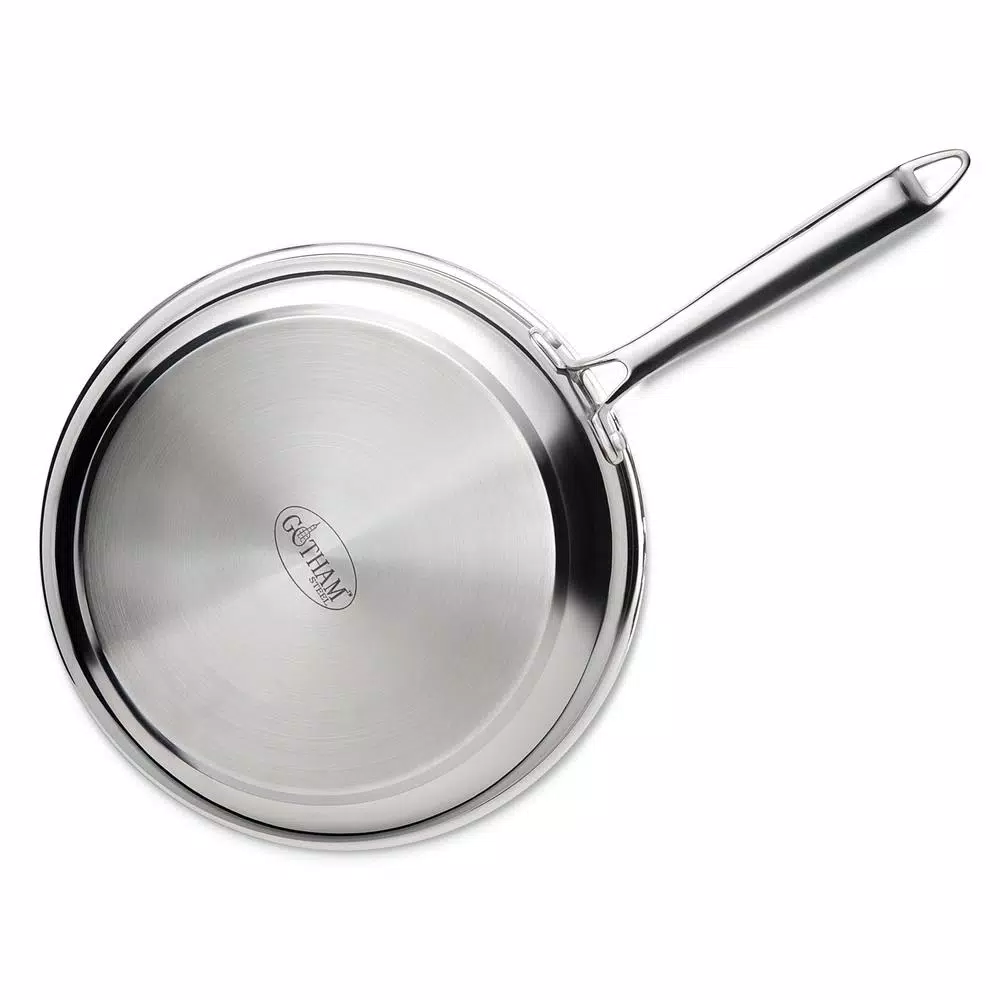 Gotham Steel 12 in. Stainless Steel Non-Stick Ti-Cerama Frying Pan, Induction Compatible