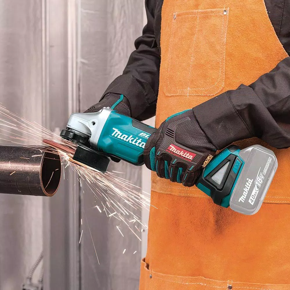 Makita 18V LXT Brushless 4-1/2"/5" Paddle Switch Angle Grinder Kit with 5.0Ah Battery
