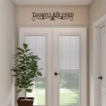 Lavish Home Thankful and Blessed Metal Cutout Wall Sign, Distressed Dark Brown thumbnail 6
