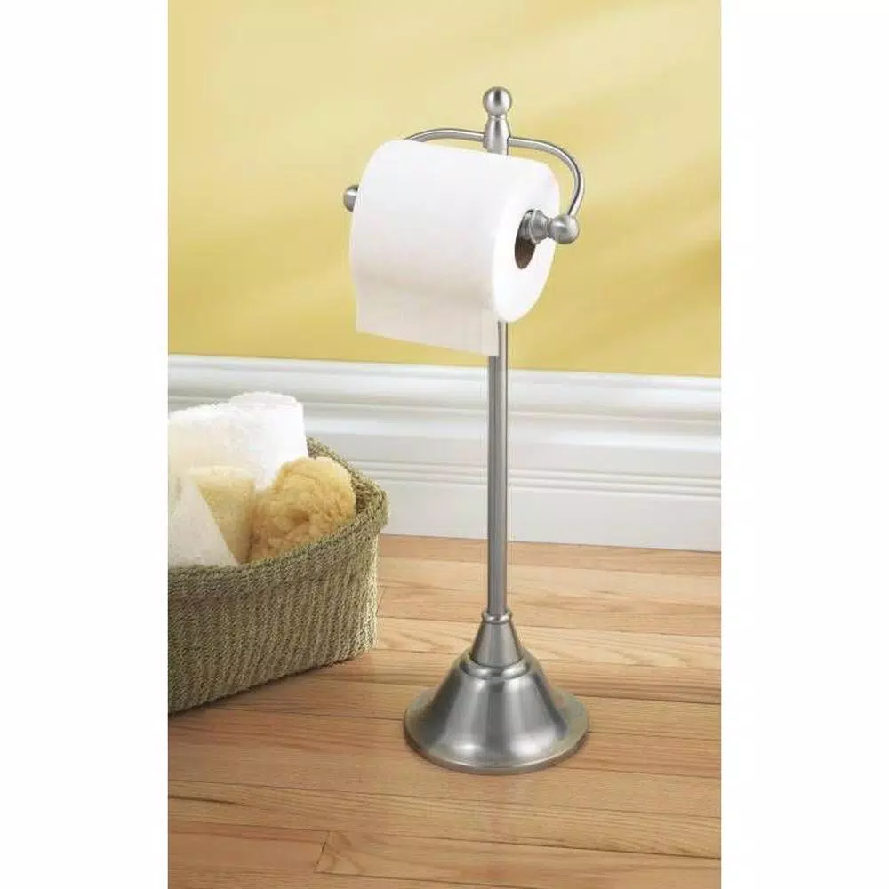 Moen Sage Freestanding Toilet Paper Holder, Spot Resist Brushed Nickel