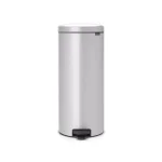 Brabantia 8 Gal. Metallic Gray Steel Step-On Trash Can with Soft-Close Lid thumbnail 1