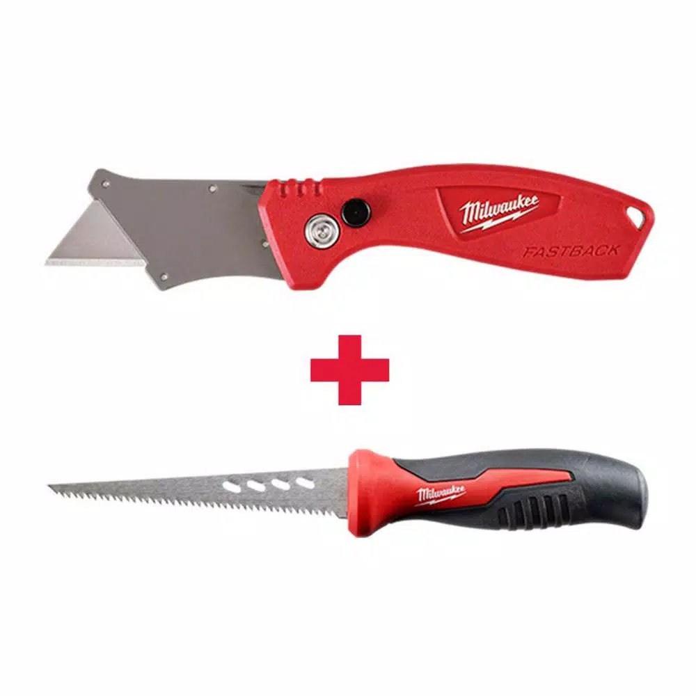 Milwaukee FASTBACK Compact Flip Utility Knife and 6 in. Fixed Jab Saw Set