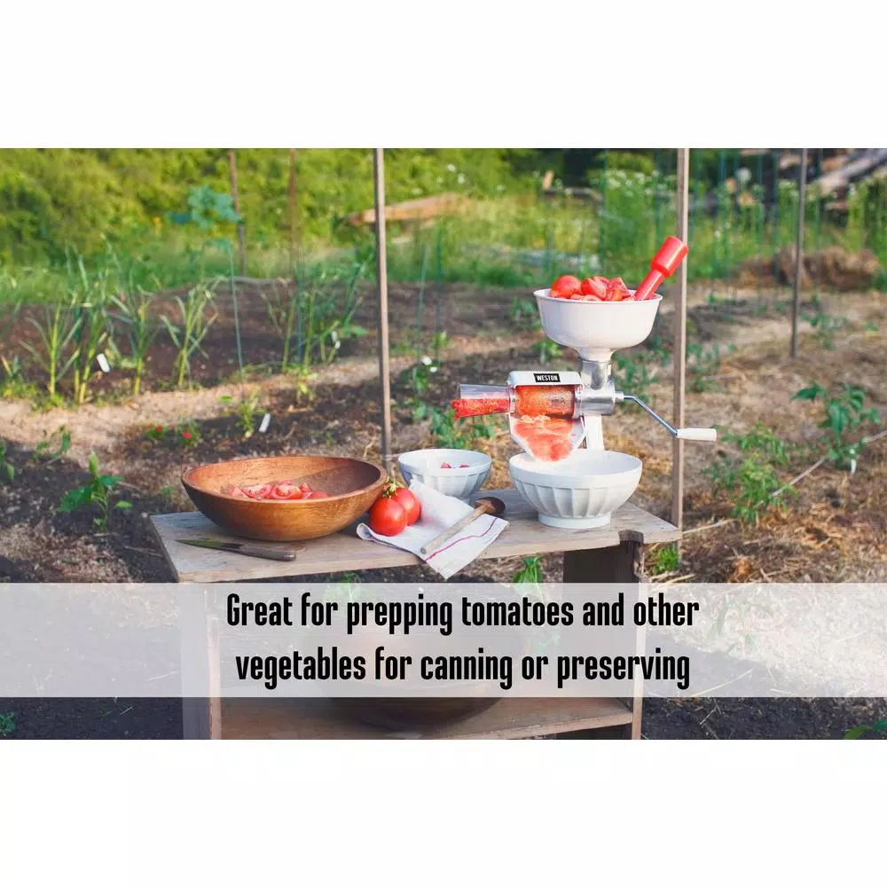 Weston Tomato Strainer and Fruit Press Sauce Maker with Stainless Steel Screen