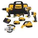 DEWALT 20V MAX Cordless 6-Tool Combo Kit with (2) 4.0 Ah Batteries & Charger thumbnail 1