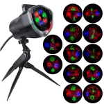 LightShow Multi-Color LED Holiday Projector with 12 Interchangeable Slides - Whirl-A-Motion & Static Projection thumbnail 1
