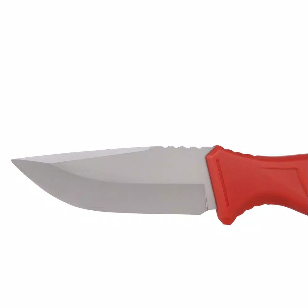 Milwaukee 4 in. Tradesman Fixed Blade Knife with Stainless Steel Drop Point Blade