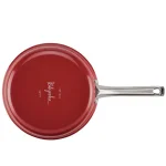 Ayesha Curry Home Collection 3 Qt. Aluminum Nonstick Saute Pan with Glass Lid, Sienna Red thumbnail 2