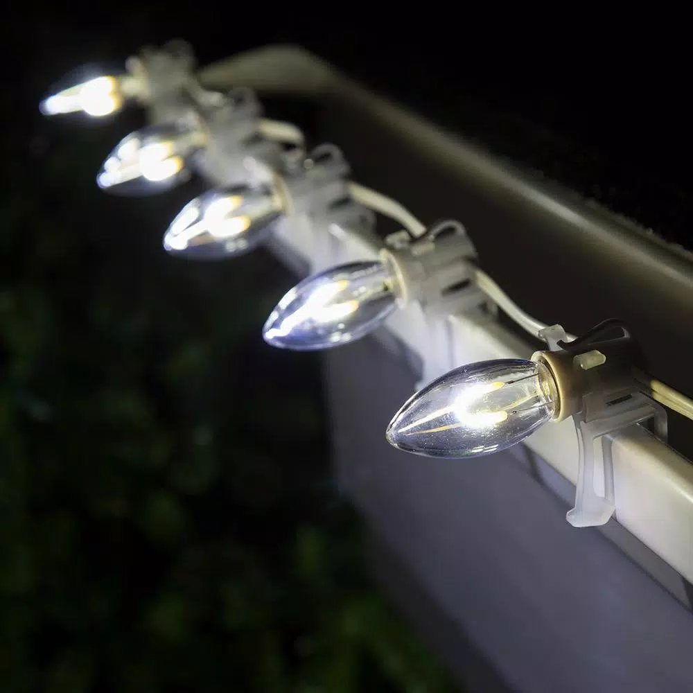 Wintergreen Lighting FlexFilament C9 LED Shatterproof Cool White Vintage Edison Bulbs (5-Pack)
